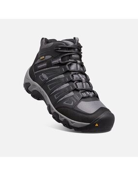 KEEN Men's Oakridge Mid Waterproof Hiking Boot gray sz 9